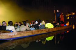 Customers returning from the punting section of a Ghost Tour.